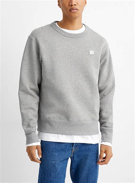 acne studios face patch sweatshirt cheap